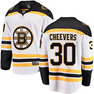 Herren Boston Bruins Eishockey Trikot Gerry Cheevers #30 Breakaway Weiß Fanatics Branded Auswärts